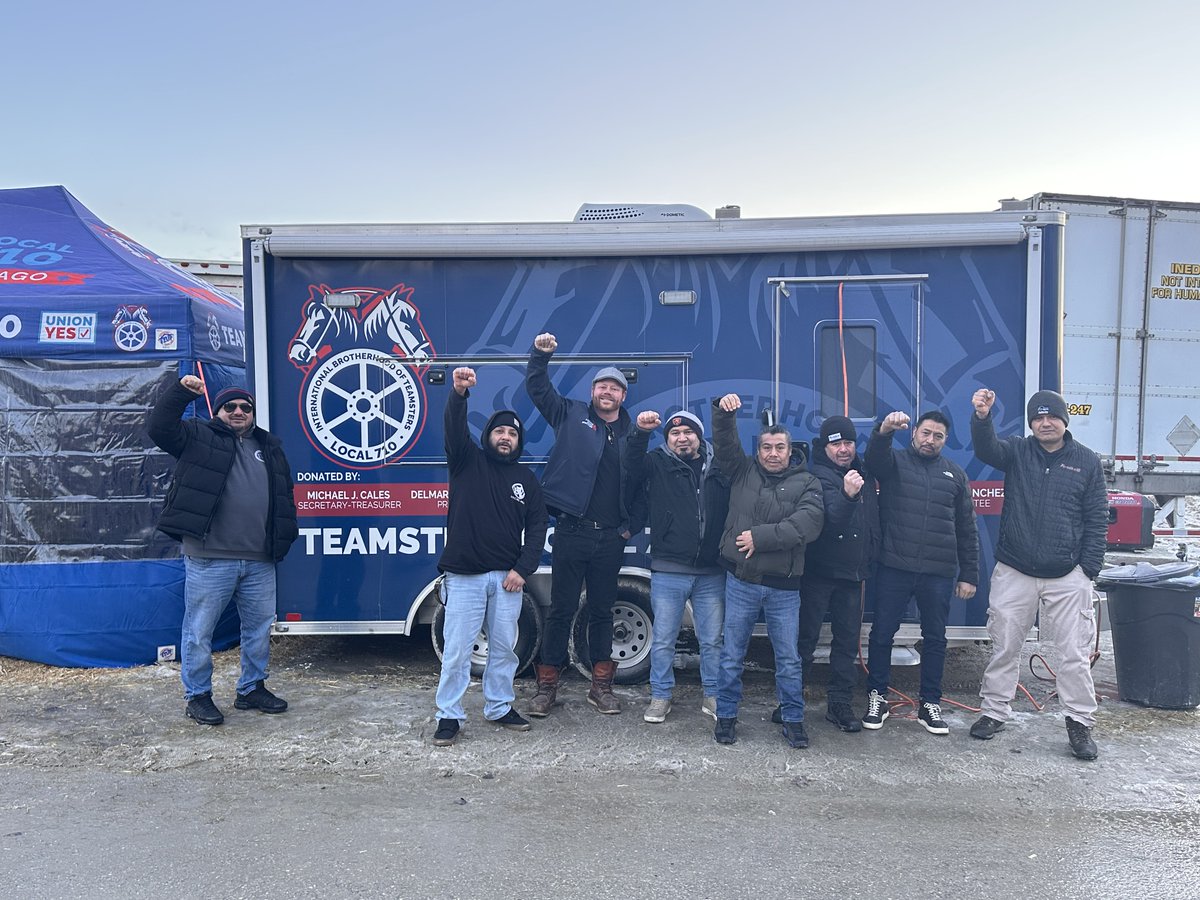 Portillo's workers organizing with <a href="/TheIronworkers/">Iron Workers Union</a> joined <a href="/Teamsters/">Teamsters</a> on the picket line at Mahoney Environmental. Mahoney services Portillo's restaurants and food service facilities. We call this solidarity in the labor movement.