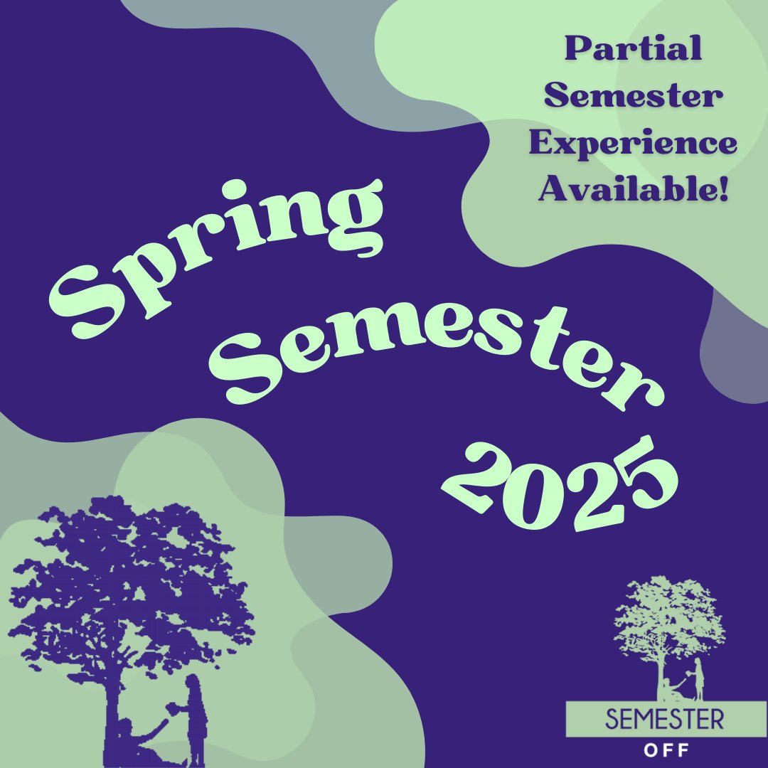 Semester Off (@semesteroff) on Twitter photo You can still sign up – the new semester has just begun! Semester Off offers full and part-time experiences to fit the needs of any student.
Visit semesteroff.com/faq, email info@semesteroff.com, or call
(781) 318-3223 for more information or to sign up.
#mentalhealth You can still sign up – the new semester has just begun! Semester Off offers full and part-time experiences to fit the needs of any student.
Visit semesteroff.com/faq, email info@semesteroff.com, or call
(781) 318-3223 for more information or to sign up.
#mentalhealth