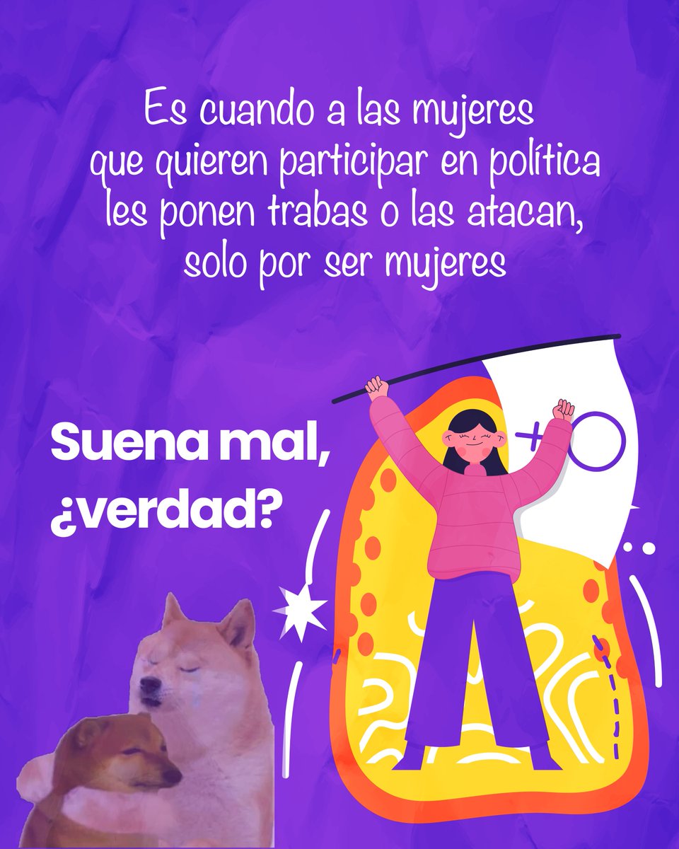 VioletaSiEC's tweet photo. 🤔 ¿Qué es la violencia política de género? Es hora de entenderlo y actuar. 
✍️ Firma tu apoyo a Violeta Sí en https://t.co/qU9rT4INML 💜
#NoEsElCosto 
#MujeresEnPolítica
#ViolenciaPolíticaDeGénero https://t.co/KXES5RuyMg