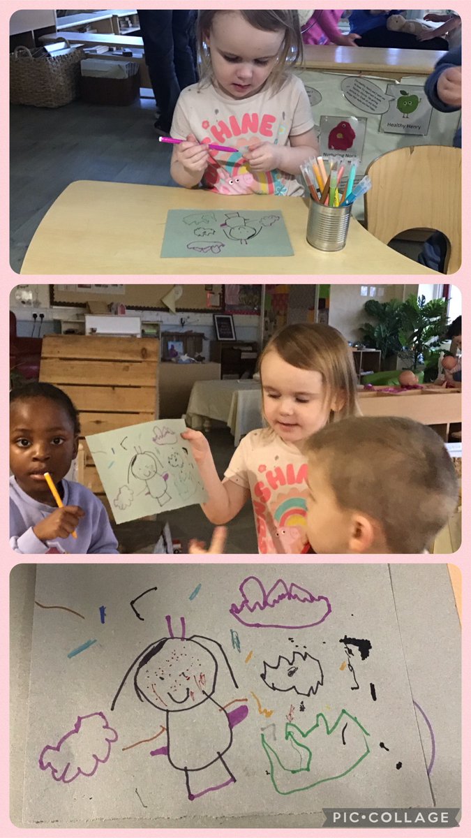 BowhouseBairns's tweet image. So much interest at our mark making area today 🙌A  made a picture for mummy,L drew a very detailed  drawing  of Amy from Sonic,K scribed numbers and H  drew  MuscleMan ⭐️#creativity #finemotordkill   #roleplay