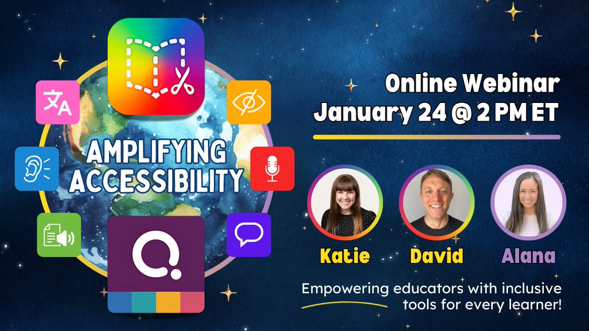 ⌚Is it Friday yet?! Can't wait for episode 2 of #AmplifyingAccessibility. Excited to share all things @Quizizz, learn about <a href="/BookCreatorApp/">Book Creator Team</a> and hang out with the amazing <a href="/fungooli/">Mel A</a> and <a href="/mr_isaacs_math/">𝑨𝒍𝒆𝒙 𝑰𝒔𝒂𝒂𝒄𝒔, 𝑴.𝑬𝒅. 🧔🏻‍♂️</a>! Hope to see you there! 🤩🥳