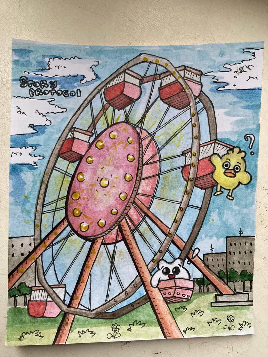 GNip, today is the day for Mushi and the #Ippy the mascot from #story to go to the amusement park and ride the Ferris Wheel. 
Comment if you seem they liked it !

<a href="/StoryProtocol/">Story</a> <a href="/StoryEcosystem/">Story Ecosystem</a> #IP