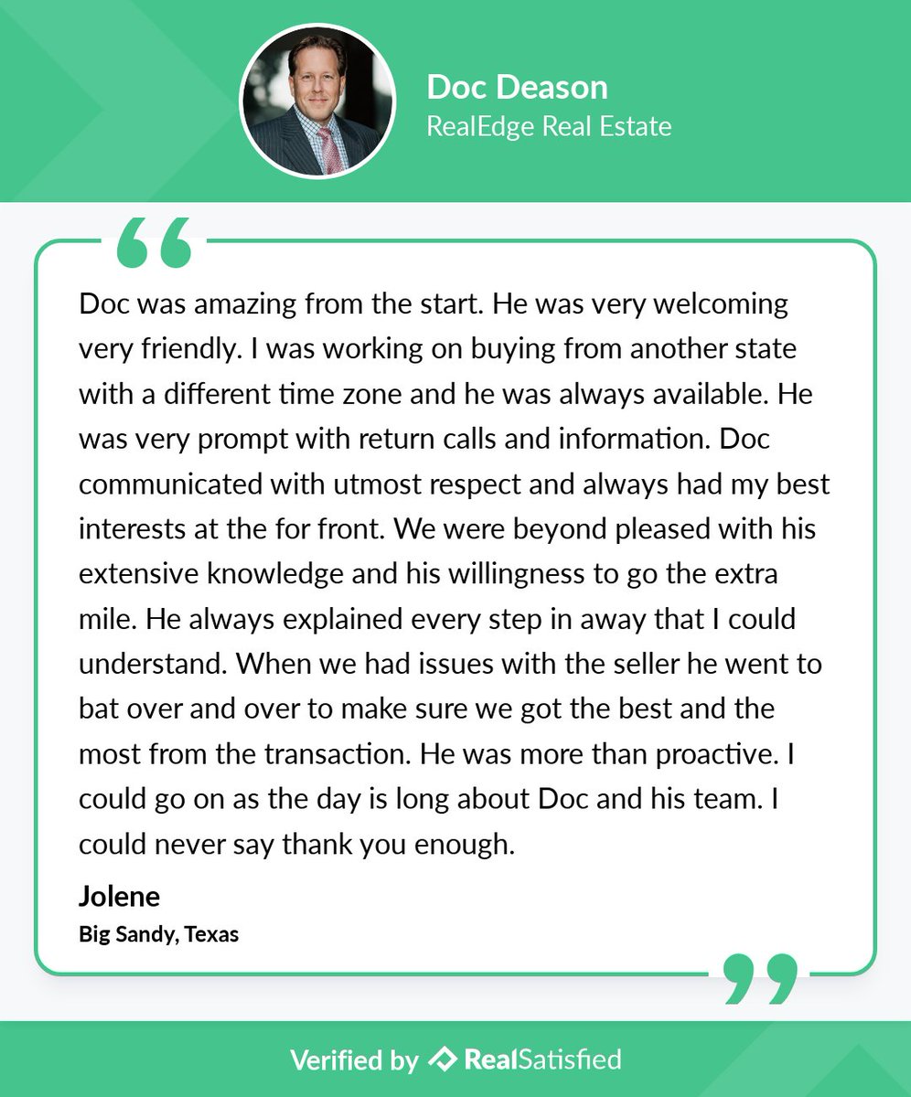 DocDeasonRealty's tweet photo. Imagine this was your client and try not to smile. :) https://t.co/6AL2daMvyg via @realsatisfied https://t.co/Lemyeo0wDb