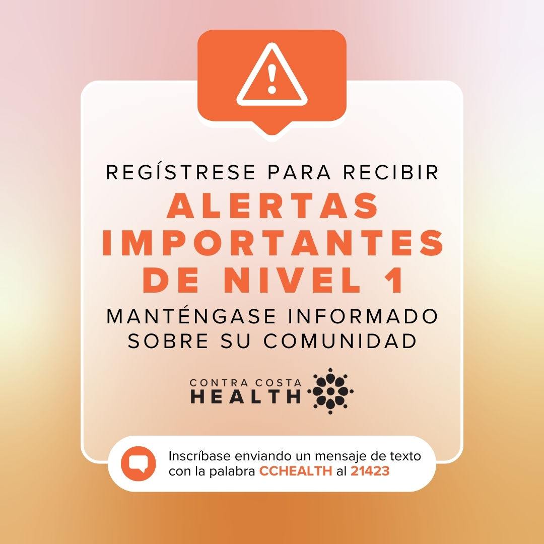 CCH está haciendo que sea más fácil mantenerse actualizado sobre incidentes de materiales peligrosos. Regístrese para recibir mensajes de concientización de la comunidad de Nivel 1.

Texto: CCHEALTH al 21423

Mas información: bit.ly/4h5LmCz