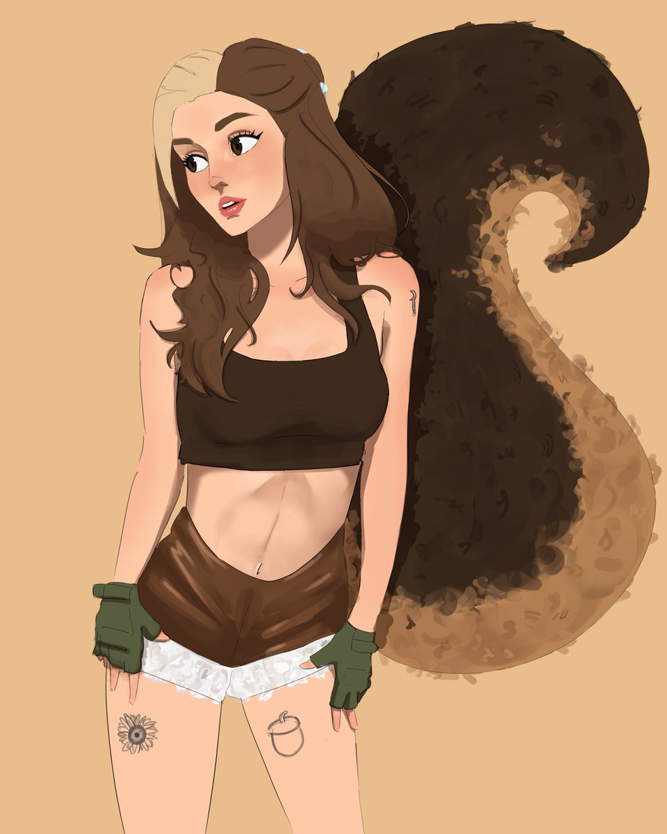 FanOskey's tweet photo. Fanart of @busybasmr's Squirrel Girl! https://t.co/dpakvBjDoc