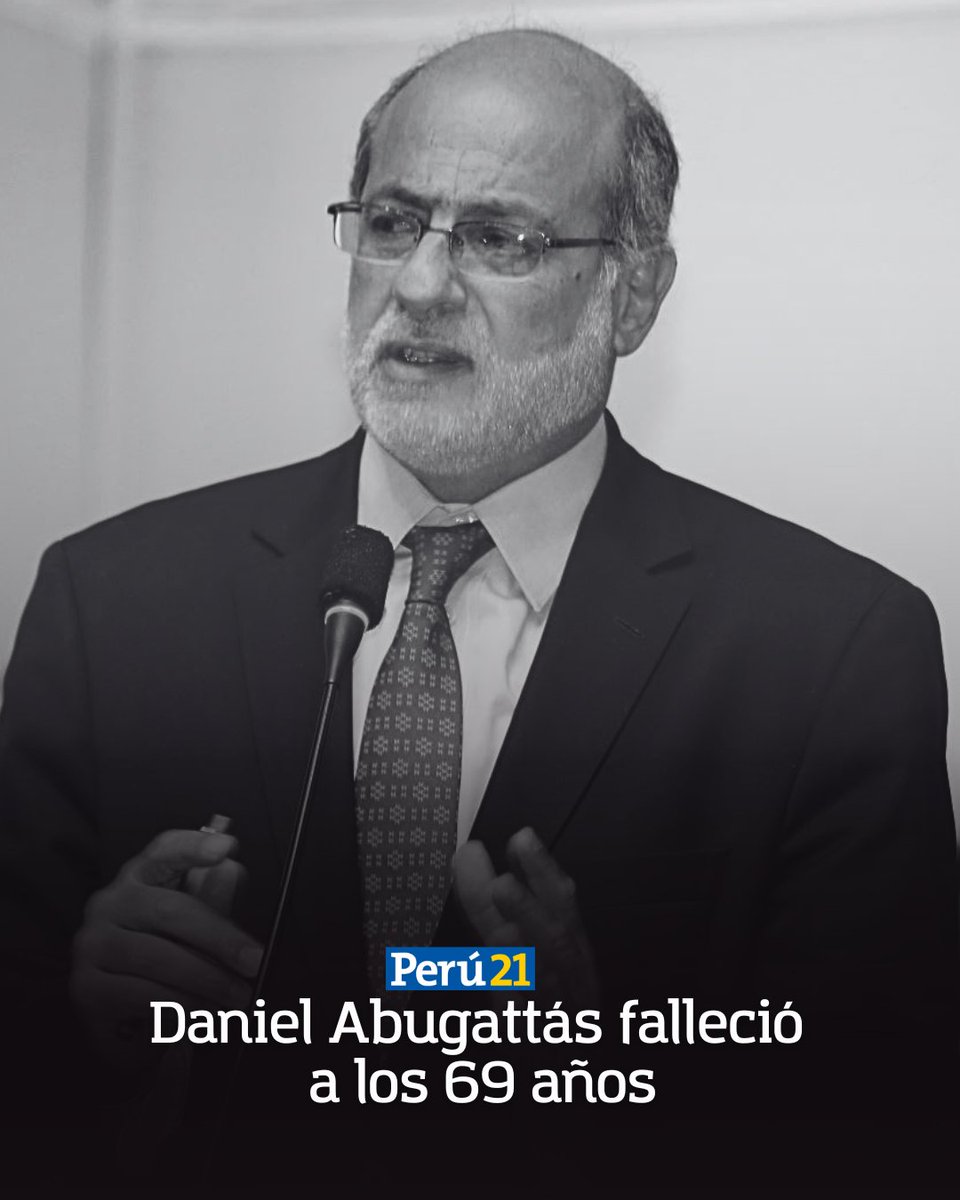 🕊El excongresista de la República, Daniel Abugattás, falleció este miércoles 22 de enero, a los 69 años, tras una larga enfermedad. Así lo confirmaron fuentes cercanas a su familia.

📌Más información: tinyurl.com/hf27btbk