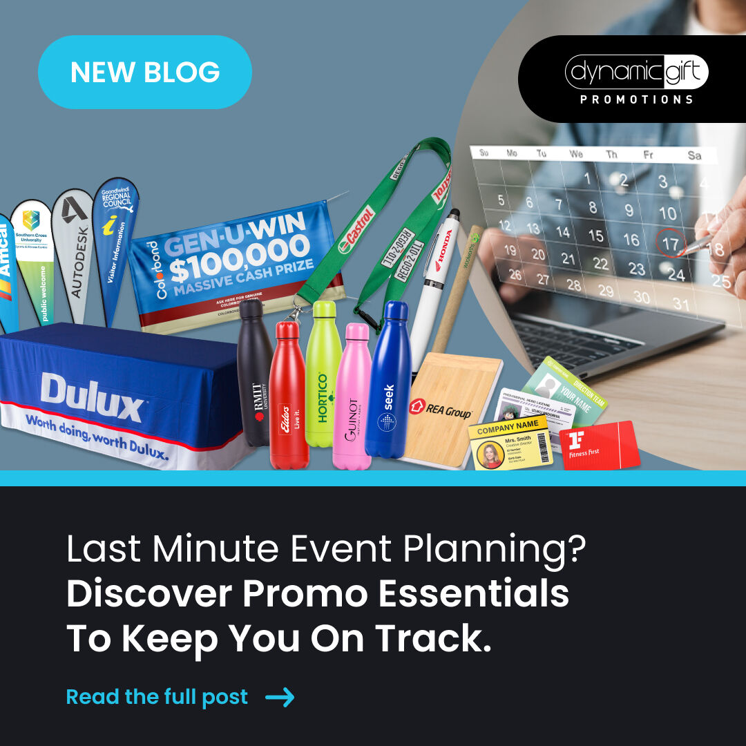 DynamicGiftAU's tweet image. Last minute event planning? We’ve got you covered! Read our latest blog article to discover our must-have rush promotional products for your next event, with as little as 24hr turnaround! bit.ly/4gaPdwU 

#EventPlanning #PromotionalProducts #FastTurnaround