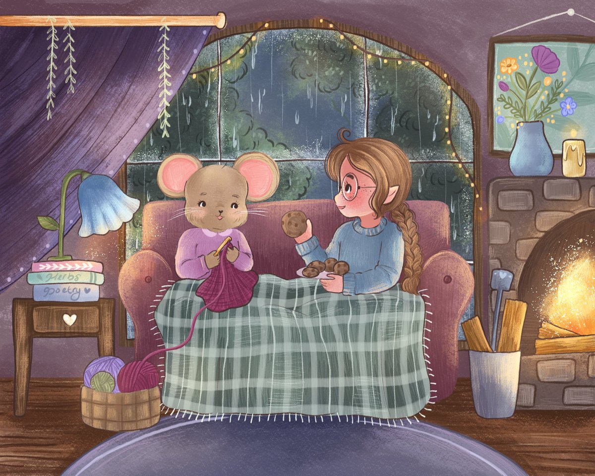 My ideal evening 🍄🌿🌧️

#kidlit #kidlitart #childrensbook #childrensbookillustration #picturebook #picturebookillustration #procreate #procreateart #digitalart #digitalartist #childrensillustration #art #illustration #whimsical #whimsicalart #cozy #cozyart #rain