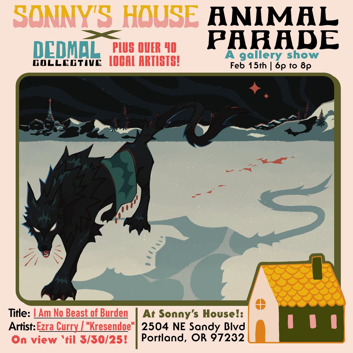 kresendoe - on bsky now (@kresendoe) on Twitter photo I'm in the Dedmal Collective's 2nd show-Animal Parade! See us at sonnyshouse(.com) Feb 15th @ 6 pm! I'm in the Dedmal Collective's 2nd show-Animal Parade! See us at sonnyshouse(.com) Feb 15th @ 6 pm!