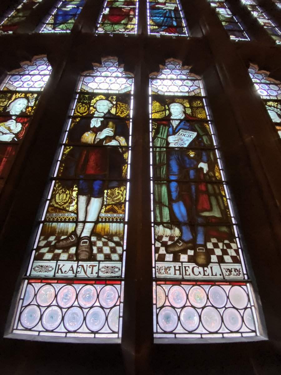 Loved John Rylands Library in Manchester. First place i’ve seen stained glass devoted to philosophers