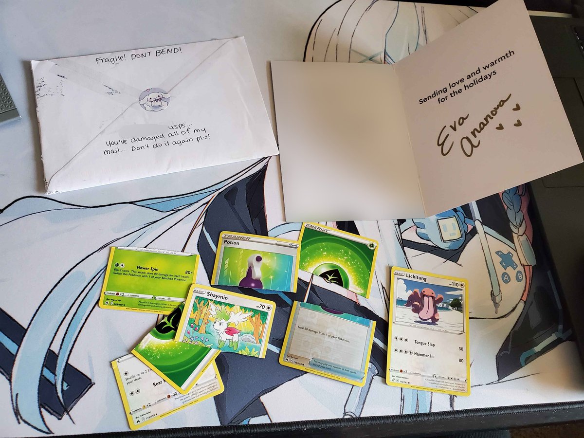 tkkenshii's tweet photo. ⭐️⭐️⭐️⭐️⭐️Cards were packaged perfectly and cut up. Provided excellent customer service too. Would highly recommend this seller #EvaMail https://t.co/YJOeiMxzGi