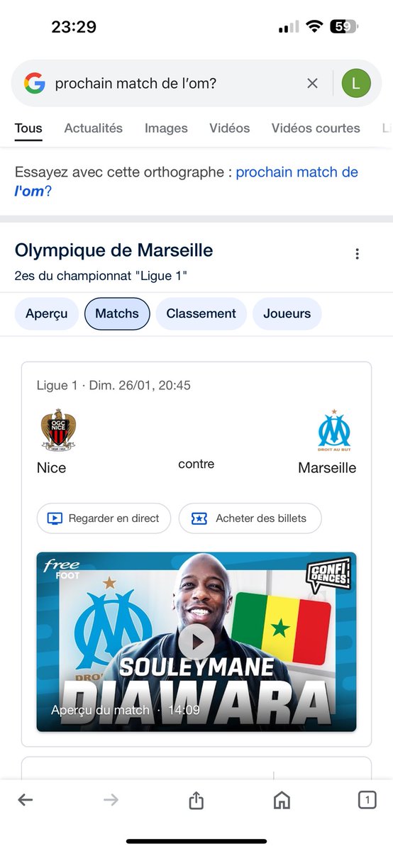 Je ne comprends pas,L’ <a href="/OM_Officiel/">Olympique de Marseille</a> ne joue pas demain? C’est jeudi pourtant…