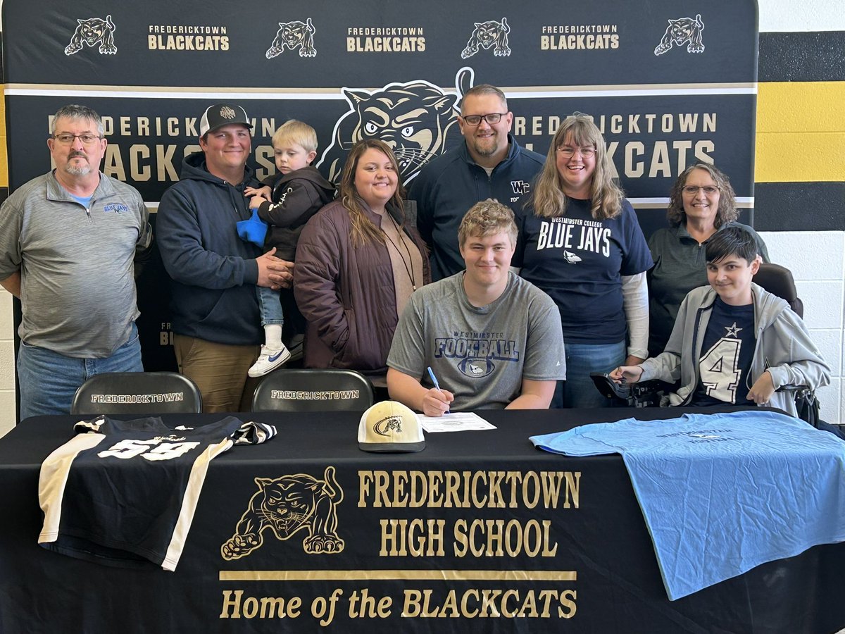 KFMOsports (@kfmosportsfb) on Twitter photo 🏈✍️OFFICIAL
Fredericktown’s Alec Bowman has signed his national letter of intent to play football at Westminster College.
<a href="/STLhssports/">STLhighschoolsports</a> <a href="/missouri_sports/">Missouri Sports Network</a> <a href="/Blackcat_Valley/">Fredericktown Blackcats Football</a> <a href="/FredtownAD/">Fredericktown Athletic Director</a> 🏈✍️OFFICIAL
Fredericktown’s Alec Bowman has signed his national letter of intent to play football at Westminster College.
<a href="/STLhssports/">STLhighschoolsports</a> <a href="/missouri_sports/">Missouri Sports Network</a> <a href="/Blackcat_Valley/">Fredericktown Blackcats Football</a> <a href="/FredtownAD/">Fredericktown Athletic Director</a>