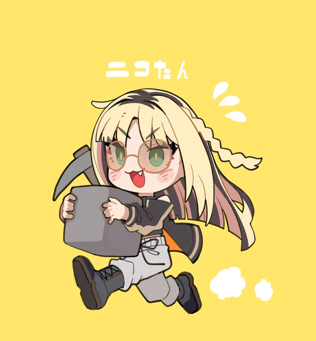 #ニコたん描いたん 修正して投稿しなおしです。迷路づくり楽しそうで見てて楽しかった(ツリーに透過ぶら下げ) 