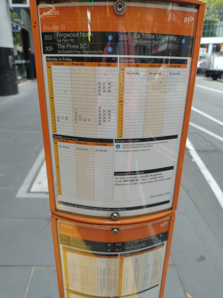 Clearly it's assumed students don't go to La Trobe University during the middle of the day. The oddities of bus route 350.
#publictransport #publictransit #melbourne