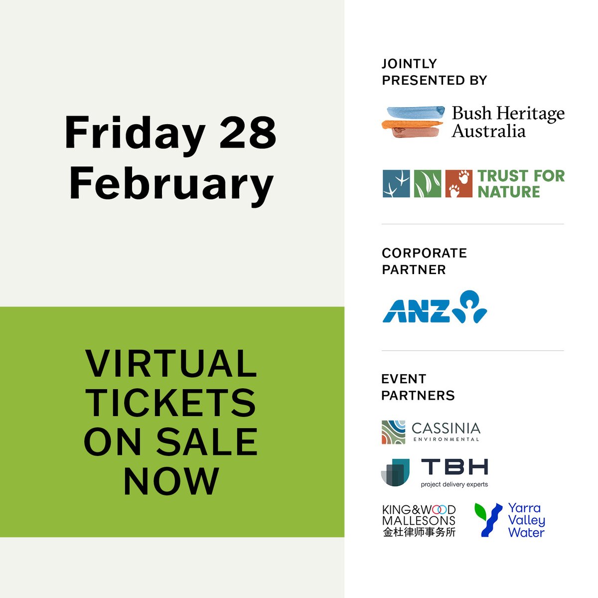 Join us online for the 14th annual Celebrating Women in Conservation Breakfast, hosted by Bush Heritage Australia and Trust for Nature.

In recognition of International Women's Day, we’ll celebrate the importance of diverse and collaborative leadership in conservation and hear