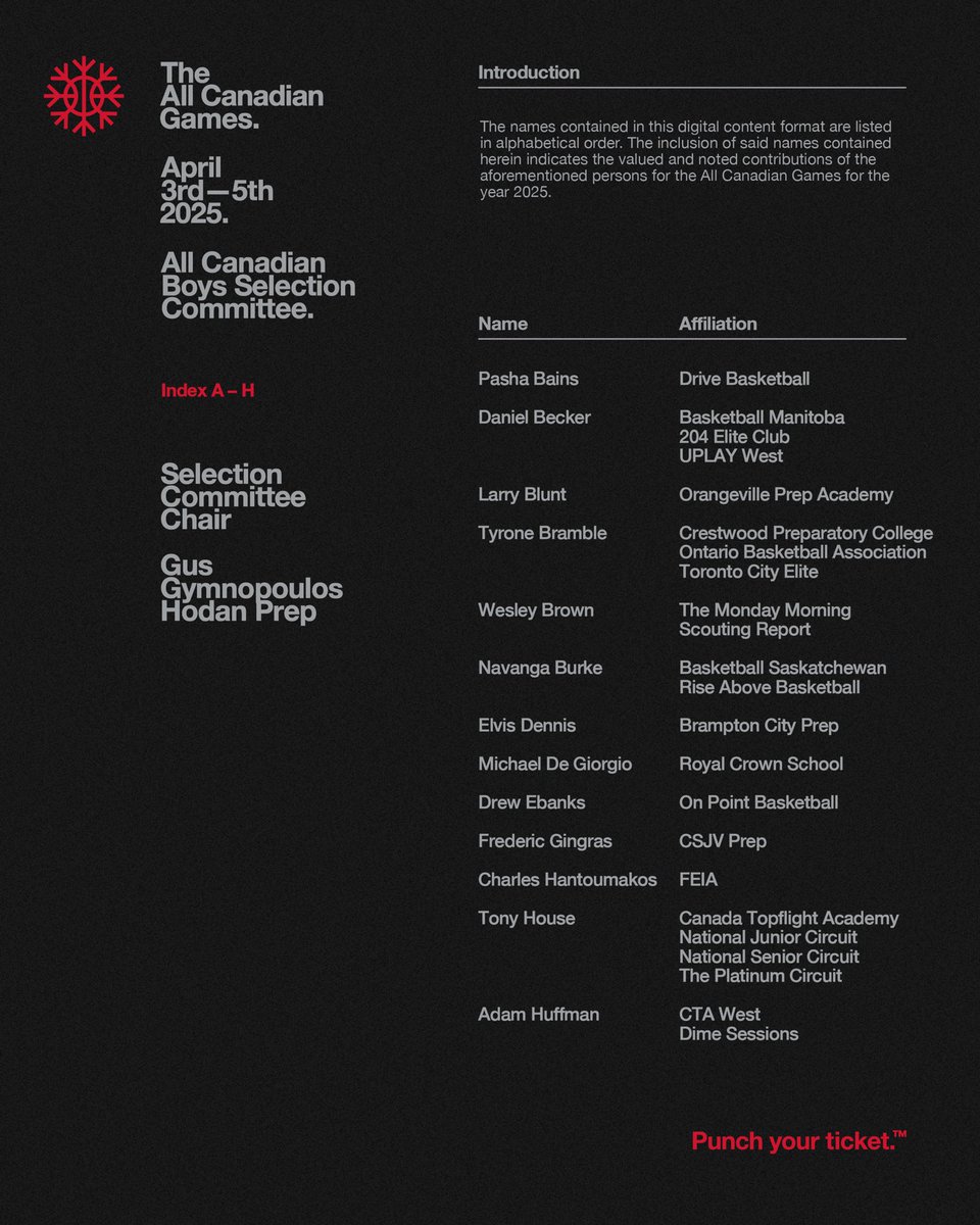 AllCanadianGame's tweet photo. We’re proud to present our All Canadian Boys Selection Committee to launch our tenth year celebration with a remarkable assemblage of esteemed professionals.

#AllCanadianX
#AllCanadianGames https://t.co/oeHsTGCxes