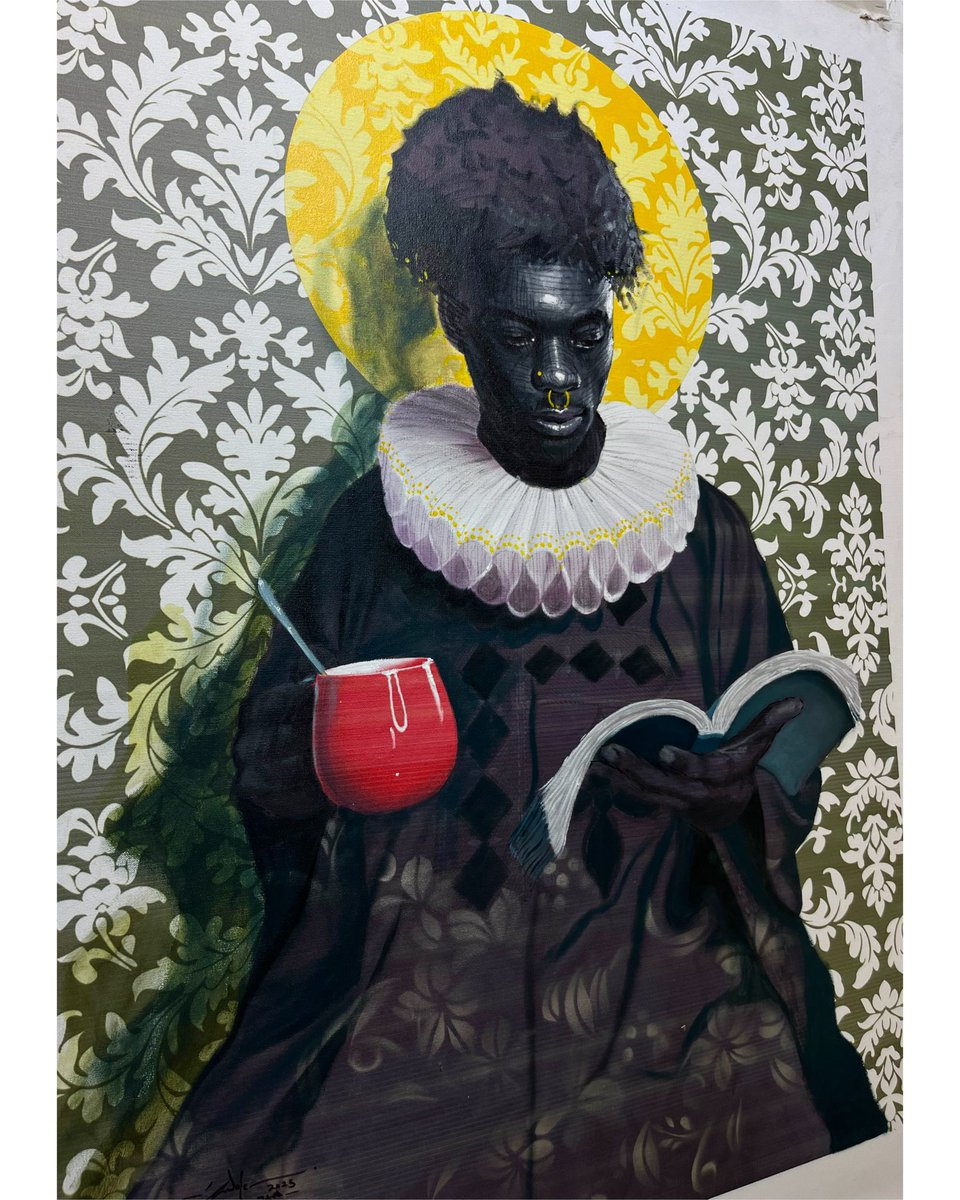 Akindelejohnn's tweet photo. 'A Meditation’

The beauty of life depends on the quality of thoughts also the soul becomes dyed with the colour of its thoughts.
—Marcus Aurelius 

#painting #meditation #redcup #blackboy #black #blackandwhite #floral #green #beautiful #oilpainting #oiloncanvas #collection #Art https://t.co/uu2ttciBty