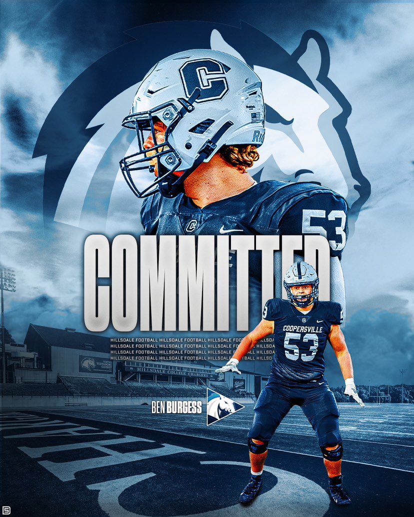 Another big guy headed to collegiate turf!  Congrats <a href="/BenBurgess53/">Ben Burgess</a> on your commitment to pursue your academics and football career at <a href="/Hillsdale_FB/">Hillsdale Football</a> !  Ben was an integral part of the Broncos success in 2024 on the OL… that OL in Hillsdale just got a lot stronger!! <a href="/Coach_Kaman/">Coach Kaman</a>