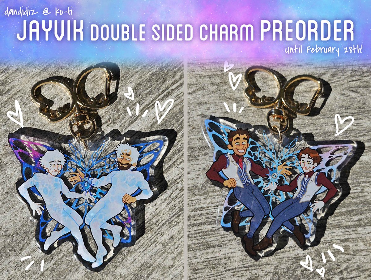 Guess what finally came in! My jayvik charms!! Now taking pre orders for them on my ko-fi until February 28th! Link in the replies!
