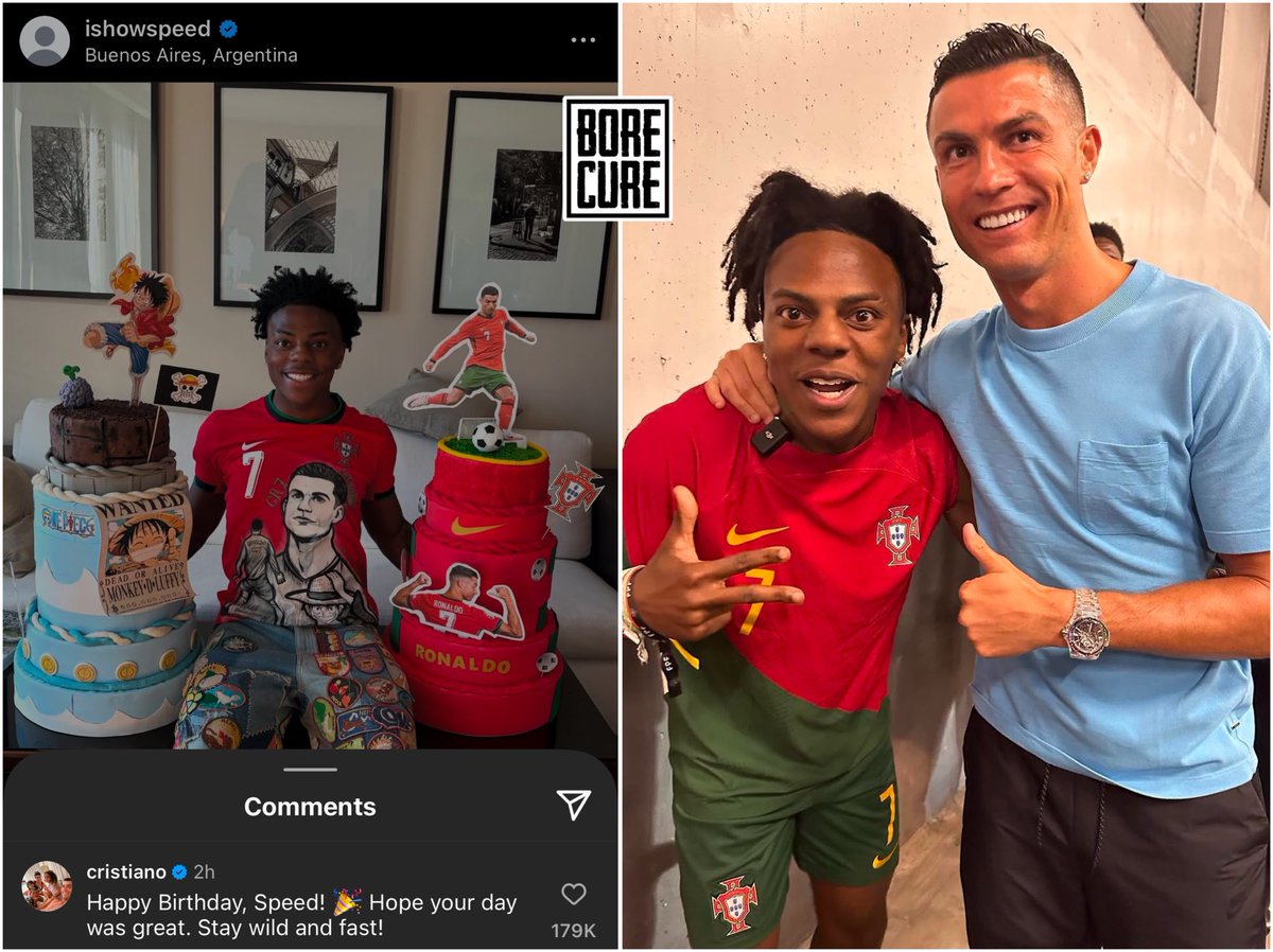 Cristiano Ronaldo wishes iShowSpeed a Happy Birthday!