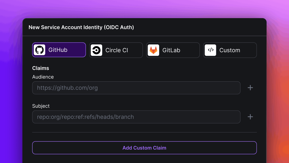 Service account identities are here! No long-lived tokens. Access to secrets securely only when and where they are needed. Work natively with GitHub Actions; trivial to implement with other CI platforms. What more can you ask for?

Learn more here: docs.doppler.com/docs/service-a…