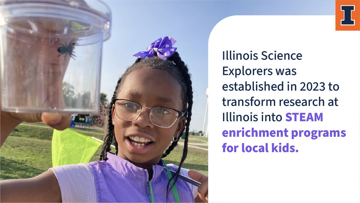 Since 2023, Illinois Science Explorers has brought STEAM enrichment programs to local kids.

Through a partnership with the Champaign Park District, the outreach program impacts kids from diverse backgrounds and gives them access to STEAM education: kidsimpact.illinois.edu