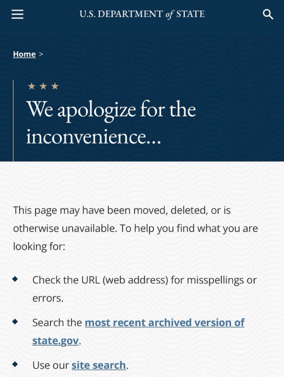 bennyjohnson's tweet image. 🚨BREAKING: President Trump’s Department of State has removed the DEI page from their website. 

Normalcy is back.