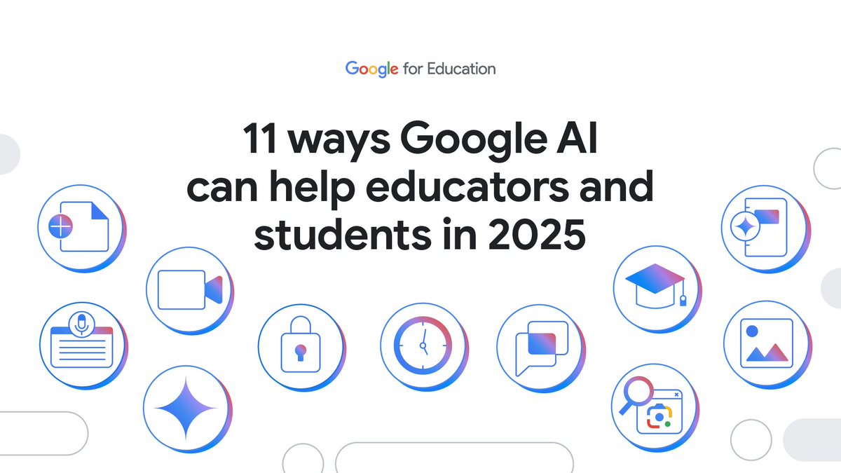 From simplifying lesson plans to mastering complex topics, educators and students are transforming teaching and learning with <a href="/GoogleAI/">Google AI</a>. Explore 11 ways they can use innovative tools like <a href="/GeminiApp/">Google Gemini App</a> and <a href="/NotebookLM/">NotebookLM</a> in 2025! goo.gle/3PMi001 #BettUK2025