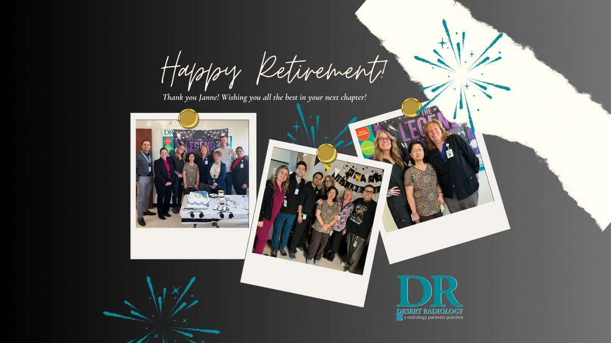 Today, we honor Janne Jui, our outstanding ultrasound tech, as she retires after 36 years of dedicated service to Desert Radiology! 🥳👏
We’ll miss your skill &amp; kindness, but we’re excited for your next chapter! 🏖️✨

#Retirement #36YearsOfService #DesertRadiology
