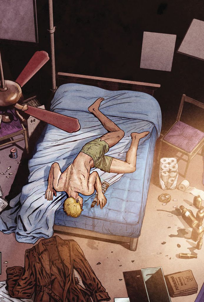 Pokes <a href="/abenormalagain/">John "The Laughing Magician" Constantine</a> 

"Are you still alive? If you are, just fart, if you're not, just send me your address in Hell, I’ll find you.”