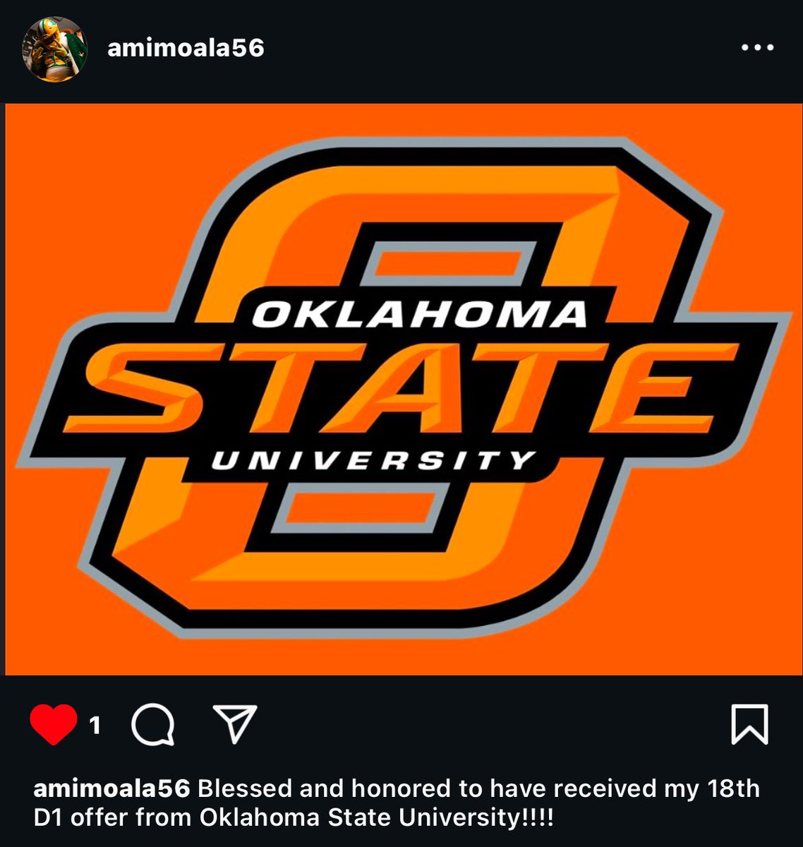 After a great conversation with coach <a href="/beni_tonga/">Beni Tonga</a> and coach <a href="/CoachRyanOsborn/">Coach Oz</a> I am blessed to have received my 18th offer to OSU!!