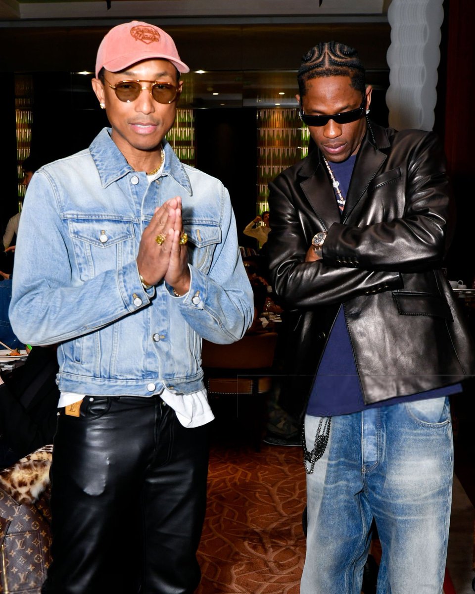 pwilliamsworld's tweet photo. .@Pharrell and Travis Scott @trvisXX at the @Joopiteronline Dinner Party in Paris - January 22, 2025 

📷: D. Maitre/ WWD https://t.co/JHbmGgJYb6