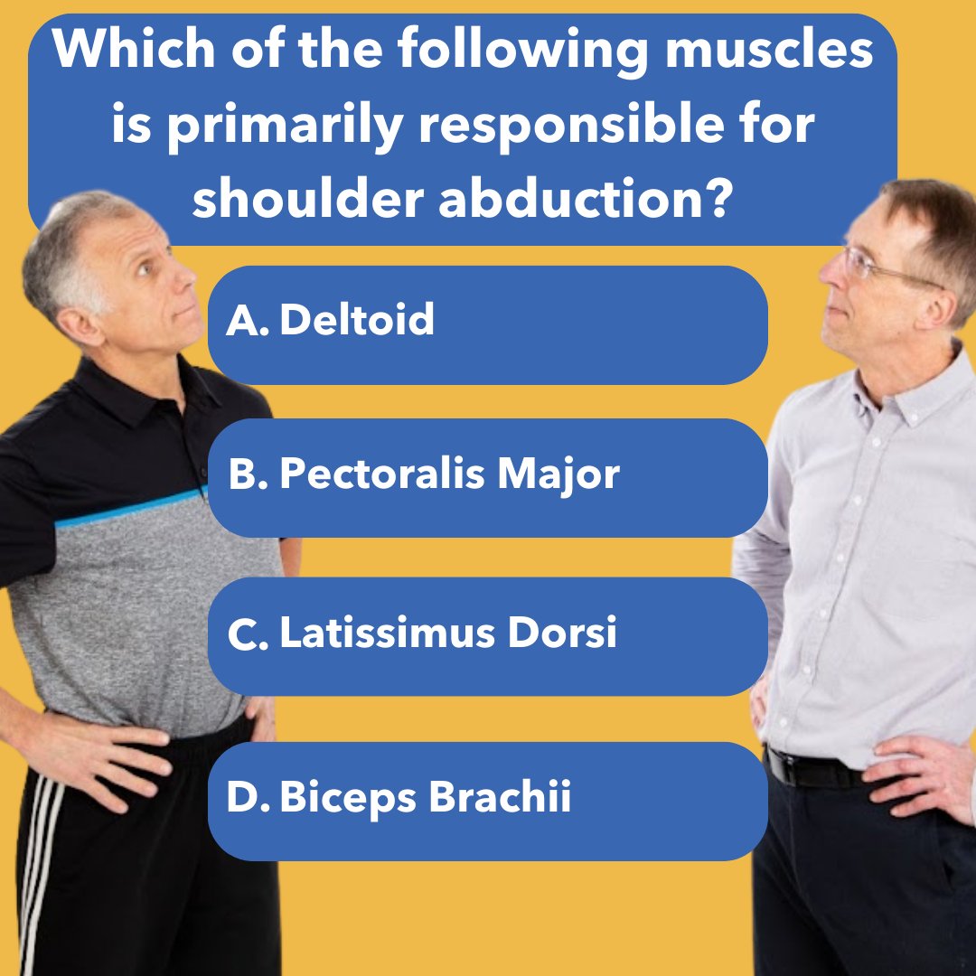 realbobandbrad's tweet photo. 💪 Ready to test your shoulder muscle knowledge? 🤔
Comment your answer below! Then, strengthen those shoulders with our expert tips—watch our Shoulder Strengthening video here: https://t.co/WJ6yt5aqrr
#ShoulderStrength #FitnessTips #BobAndBrad https://t.co/SSnE4bmvqf