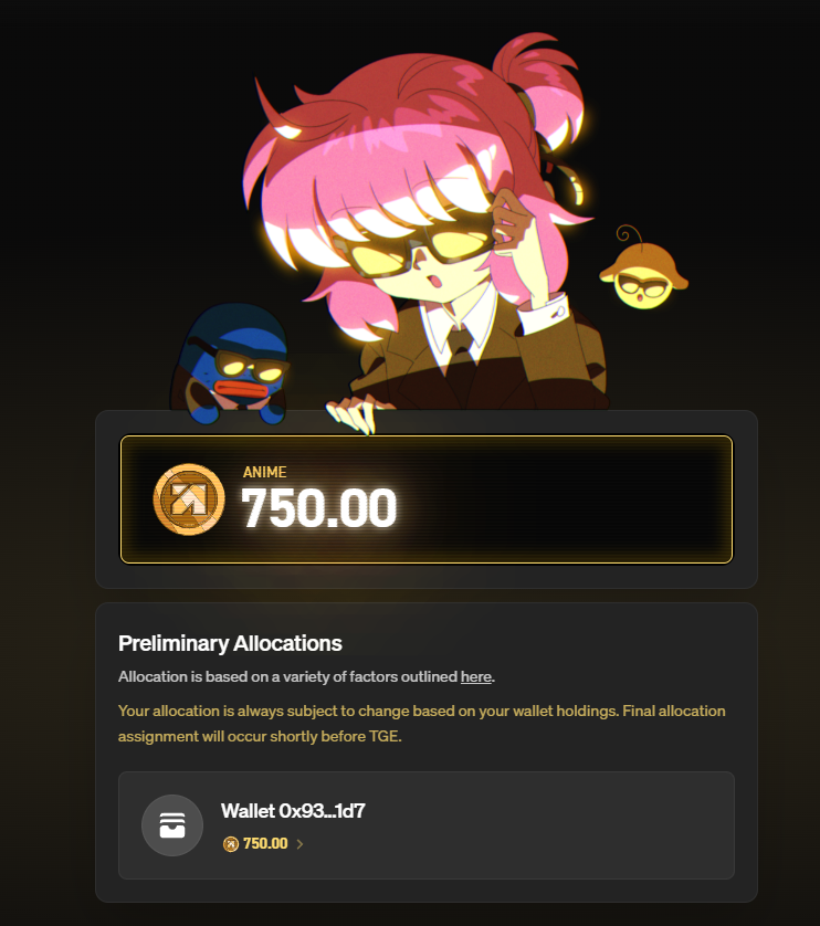 it aint much but I'll take it $ANIME