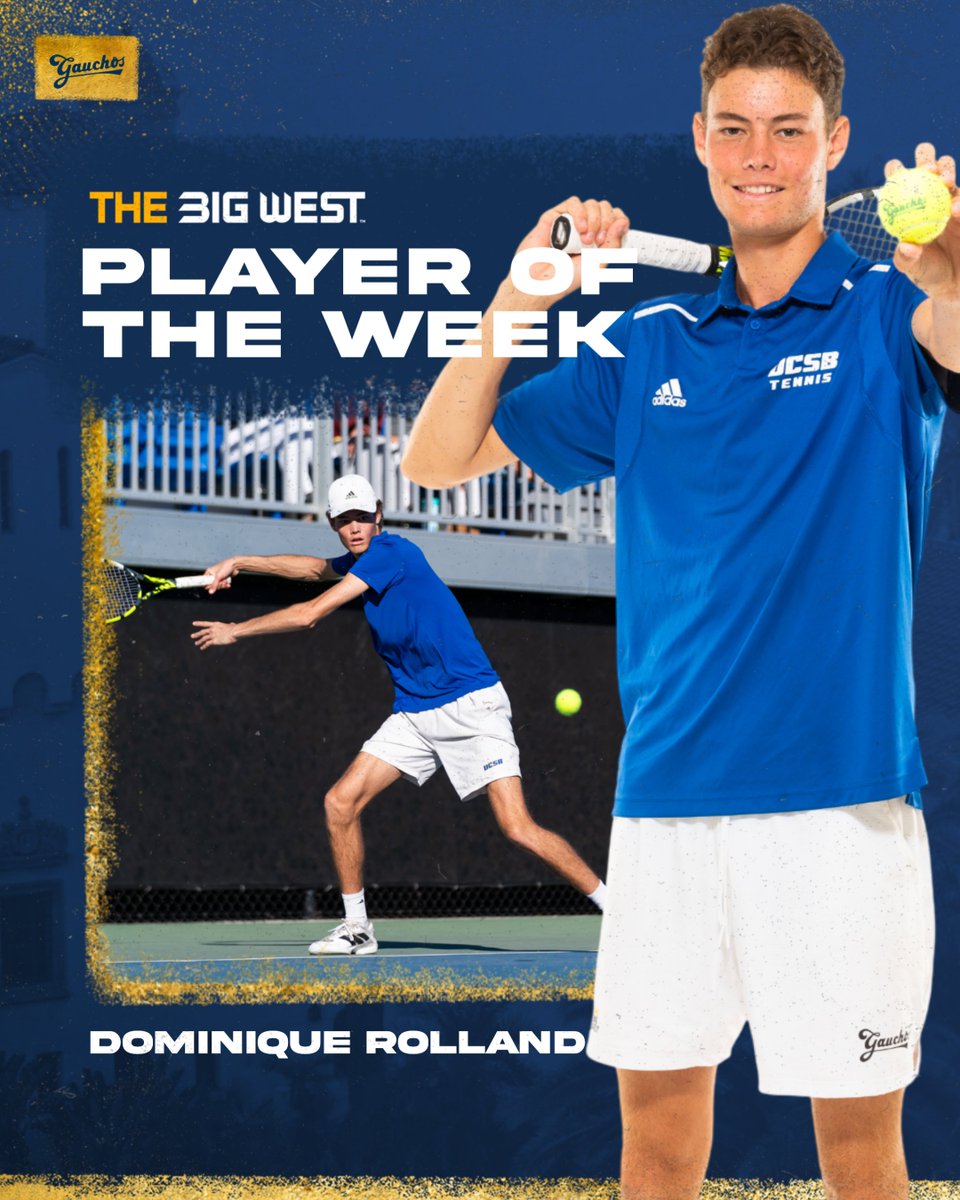 ucsbmtennis's tweet photo. Rolland Caps Off Undefeated Week with Big West Honor

🗞️ https://t.co/7zpAjgP430

#GoGauchos https://t.co/j8Ln8Ftwy3