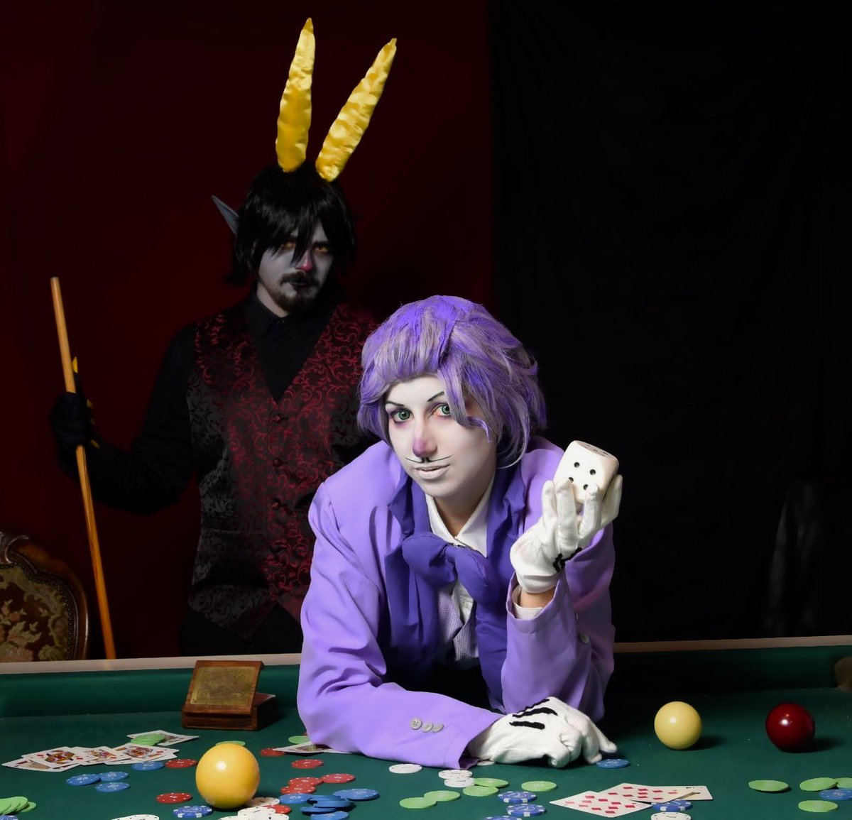 DeepDarkness__x's tweet photo. Me as King Dice 🎲 
And my boyfriend as The devil 😈 

Photo by : Matteo 📸

2025

#devildice #cuphead #cupheadcosplay #kingdice #kingdicexdevil #thedevilcuphead #cupheadgame #thecupheadshow #cosplay #cosplayer https://t.co/Dqa3CUMBdB