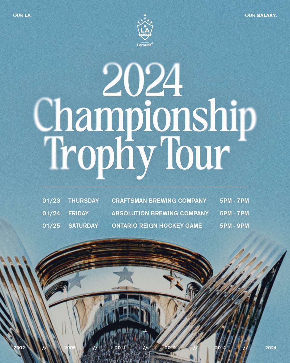 LAGalaxy's tweet photo. Victory Lap 🏆

When &amp; where to see the 2024 MLS Cup in LA this weekend 👀 https://t.co/qBZSfSEqUI
