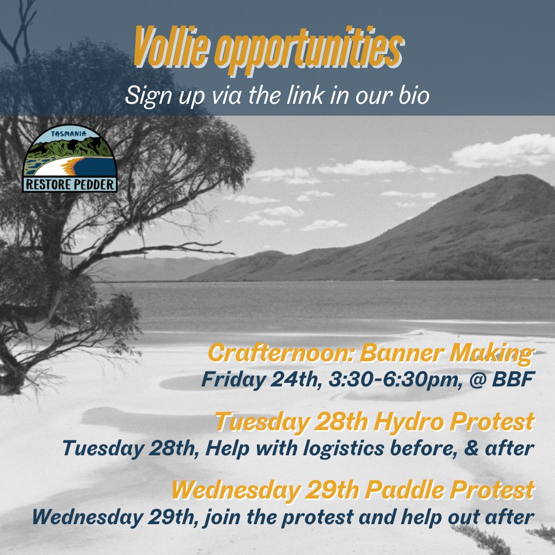 Just a reminder our crafternoon to prepare for the Week of Action is this Friday at the BBF Office in Hobart, feel free to come along!