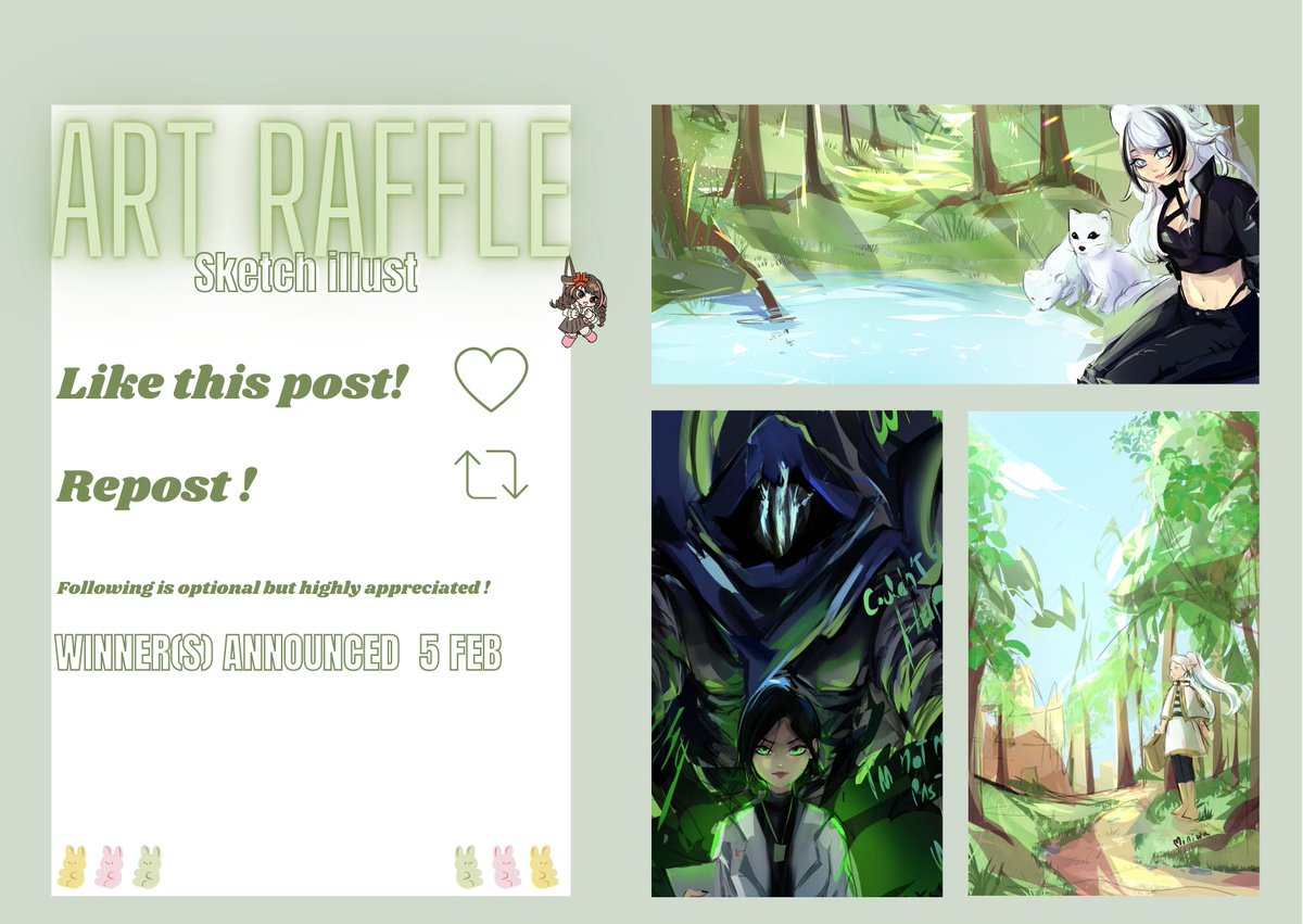 🍵🍓ART RAFFLE 🍓🍵

-Like!
-Repost !

(optional)
-follow me (maybe)
-post your png or what you'd like me to draw! 

P2W 💸💸
THIS SERVICE IS DISCOUNTED ON VGEN  FOR THE NEXT 3 SLOTS  FOR 41 USD (was 57 usd)