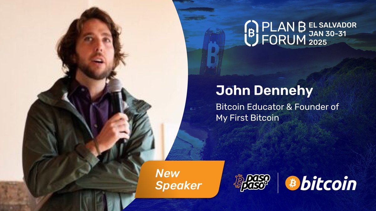 Plan βΏ Forum - El Salvador (@planbelsalvador) on Twitter photo π£π¨ NEW SPEAKER ANNOUNCEMENT π₯ <a href="/jdennehy_writes/">John Dennehy</a>
John Dennehy, Bitcoin Educator and Founder of <a href="/MyfirstBitcoin_/">Mi Primer Bitcoin</a> will be presenting at Plan βΏ Forum El Salvador, Jan.30-31 2025!
Get your ticket now!
ποΈ planb.sv
#ElsalvadorPlanB #bitcoin π£π¨ NEW SPEAKER ANNOUNCEMENT π₯ <a href="/jdennehy_writes/">John Dennehy</a>
John Dennehy, Bitcoin Educator and Founder of <a href="/MyfirstBitcoin_/">Mi Primer Bitcoin</a> will be presenting at Plan βΏ Forum El Salvador, Jan.30-31 2025!
Get your ticket now!
ποΈ planb.sv
#ElsalvadorPlanB #bitcoin