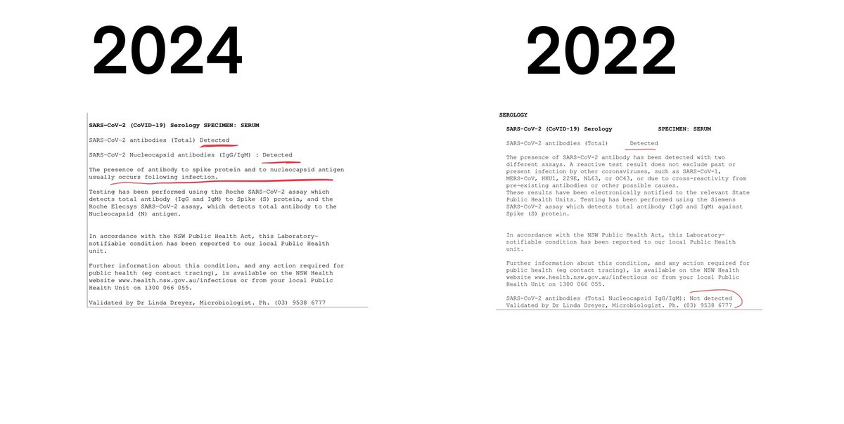 sickdownunder's tweet image. my injuries purely from the jab i did antibody test in 2022 and shows no covid and been hospitalised multiple times , i did the test again this year it shows covid , 2021-2022 purely jab symptoms here is the proof . #longcovid #vaccineSideEffects