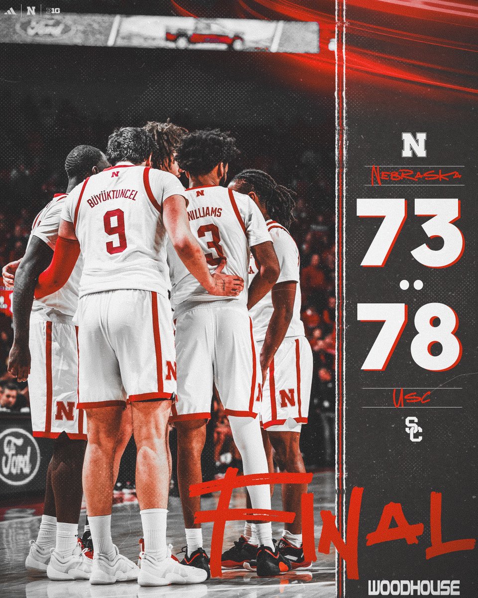 HuskerMBB's tweet image. Final.