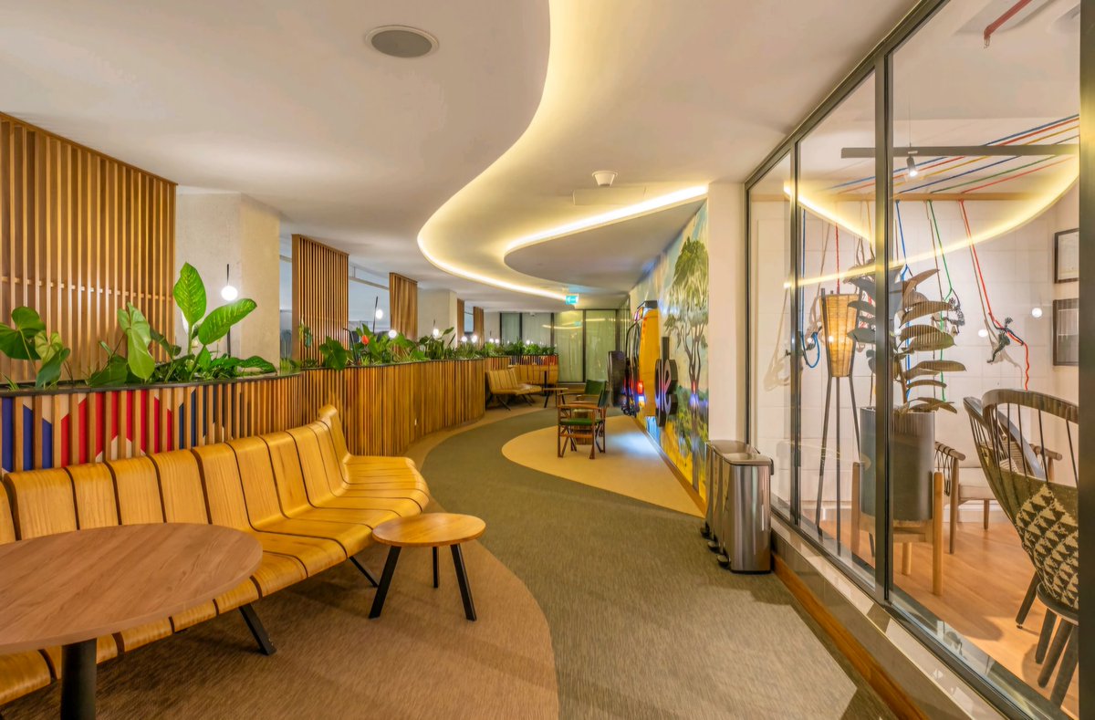 Google's new Nairobi office features artistic works by Evans Ngure and incorporates e-waste in its design. The office is part of Google's broader presence in Africa, with additional locations in Accra, Lagos, and Johannesburg.