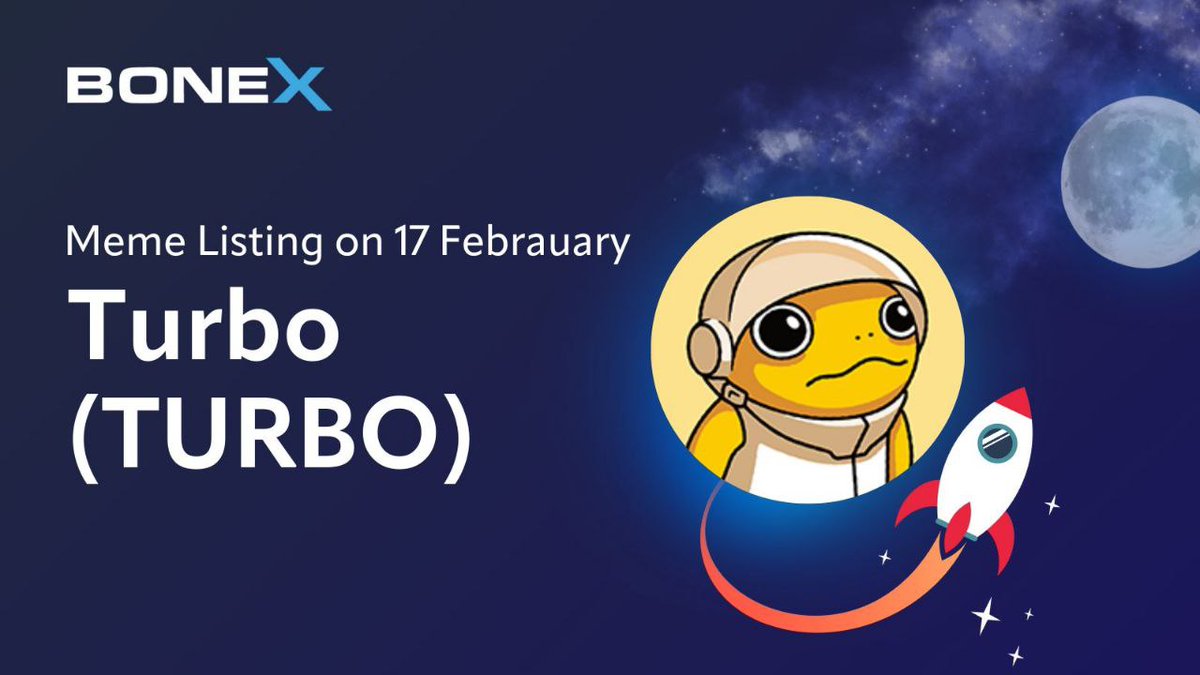 _theCryptoKing1's tweet photo. $TURBO will be on BoneX Margin on Feb 17th! Whether you like memecoins or not, they're going to pump. #Turbo is the first #Ai memecoin, and it's going to be a good year! The first target is $1 billion 🔥🚀 #Memecoin #MemecoinAi #Bullish #Supercycle https://t.co/oKGxkksJOu