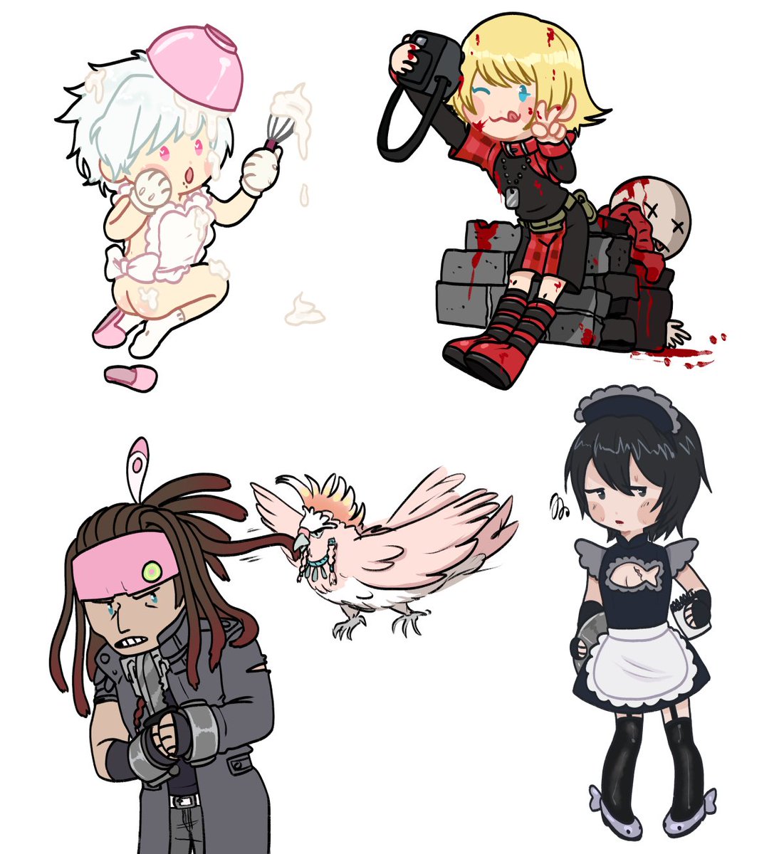 rurakan_'s tweet image. old doodles I found #dmmd #sweetpool #togainunochi