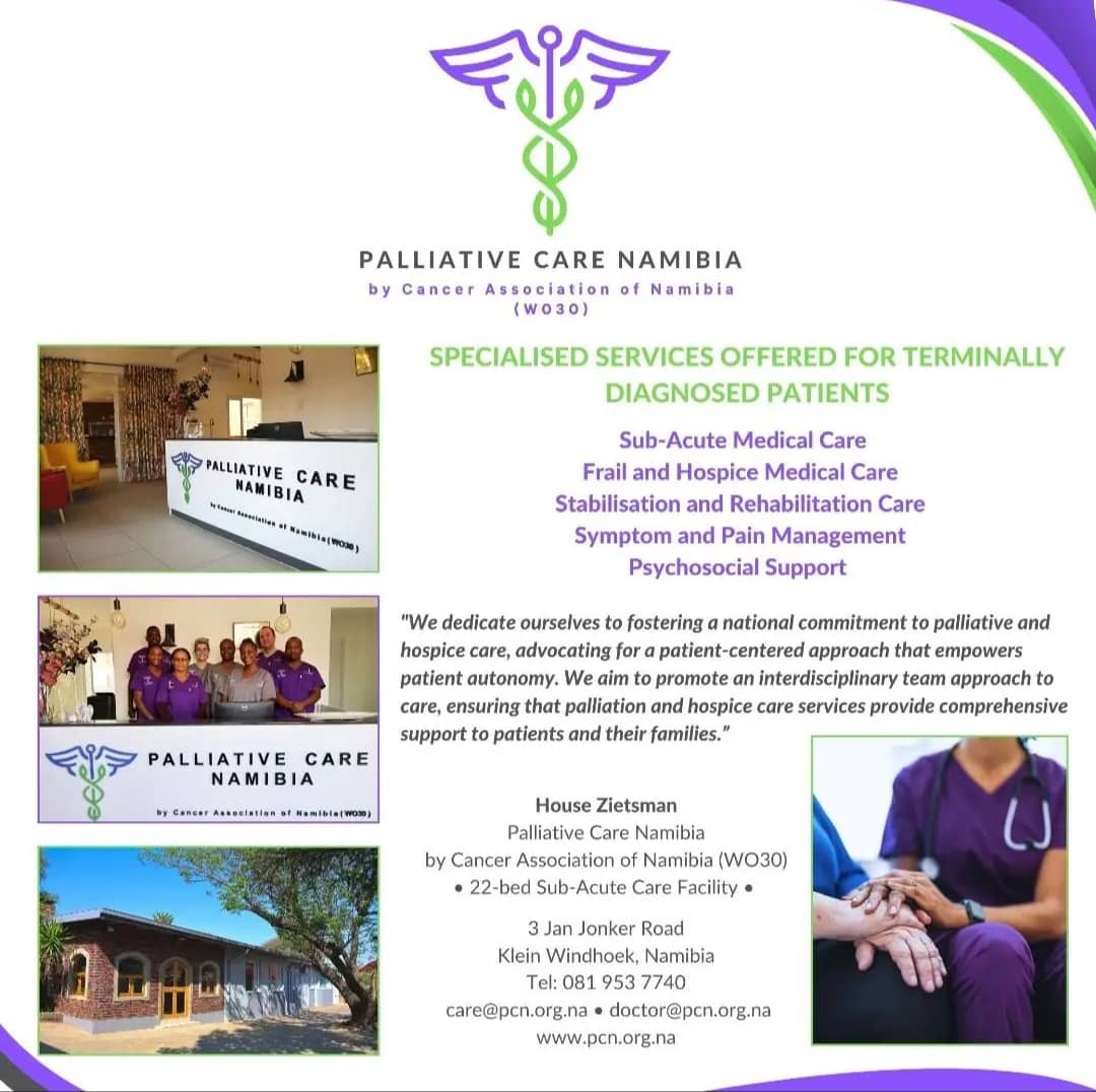 Cancer Association of Namibia (@canamibia) on Twitter photo #PalliativeCareMatters and let no one tell you otherwise. Dignity and autonomy in healthcare is non-negotiable. We welcome your loved one on their health journey.
#PalliativeCare
<a href="/palliativecare/">Palliative Care News</a>
<a href="/uicc/">Union for International #CancerControl</a>
<a href="/APCAssociation/">APCA</a>
<a href="/lionsclubs/">Lions International</a>
<a href="/Rotary/">Rotary International</a>
<a href="/PCAUganda/">Palliative Care Association of Uganda (PCAU)</a> #PalliativeCareMatters and let no one tell you otherwise. Dignity and autonomy in healthcare is non-negotiable. We welcome your loved one on their health journey.
#PalliativeCare
<a href="/palliativecare/">Palliative Care News</a>
<a href="/uicc/">Union for International #CancerControl</a>
<a href="/APCAssociation/">APCA</a>
<a href="/lionsclubs/">Lions International</a>
<a href="/Rotary/">Rotary International</a>
<a href="/PCAUganda/">Palliative Care Association of Uganda (PCAU)</a>