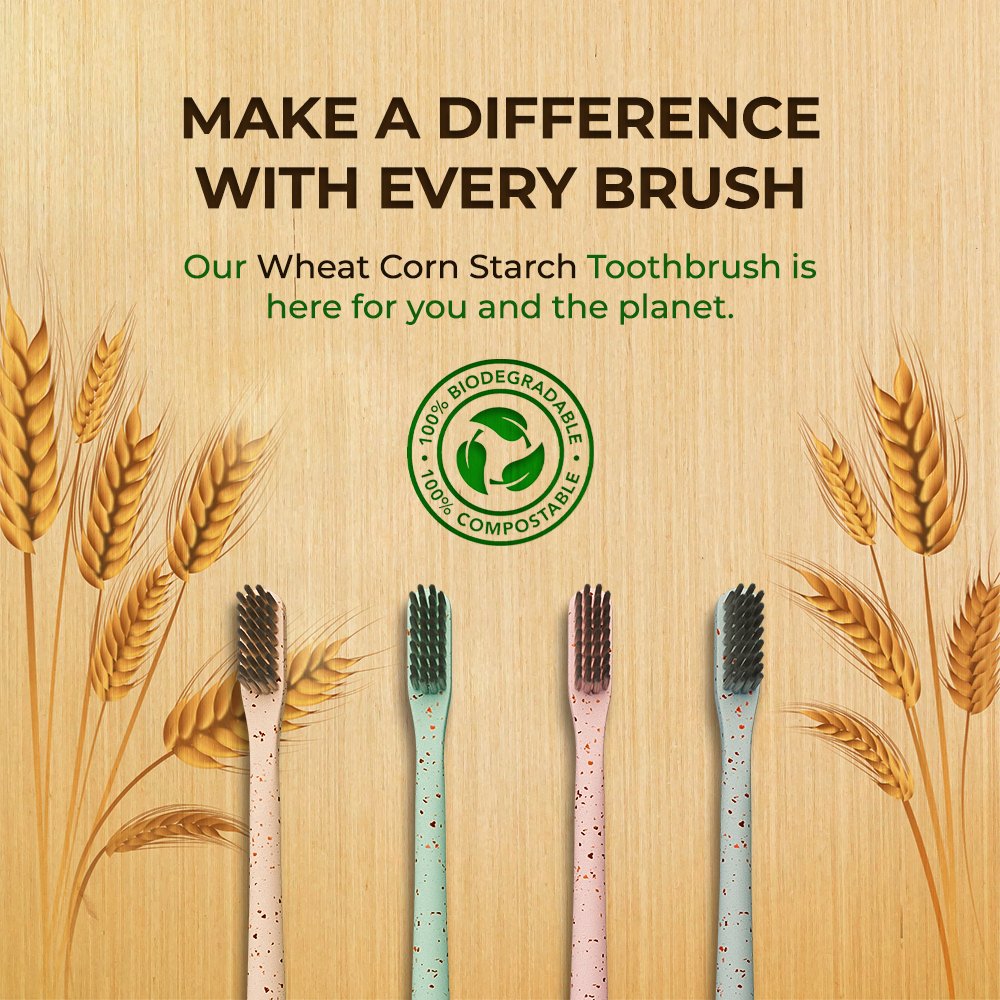 🌍 Make a Difference with Every Brush! Switch to our Wheat Corn Starch Toothbrush – 100% biodegradable &amp; compostable. 🌾 Eco-friendly, stylish, &amp; perfect for a greener tomorrow. 

Let’s brush away plastic waste together! 💚 

#EcoBrush #Sustainability #VernamIconic  #VernamCare
