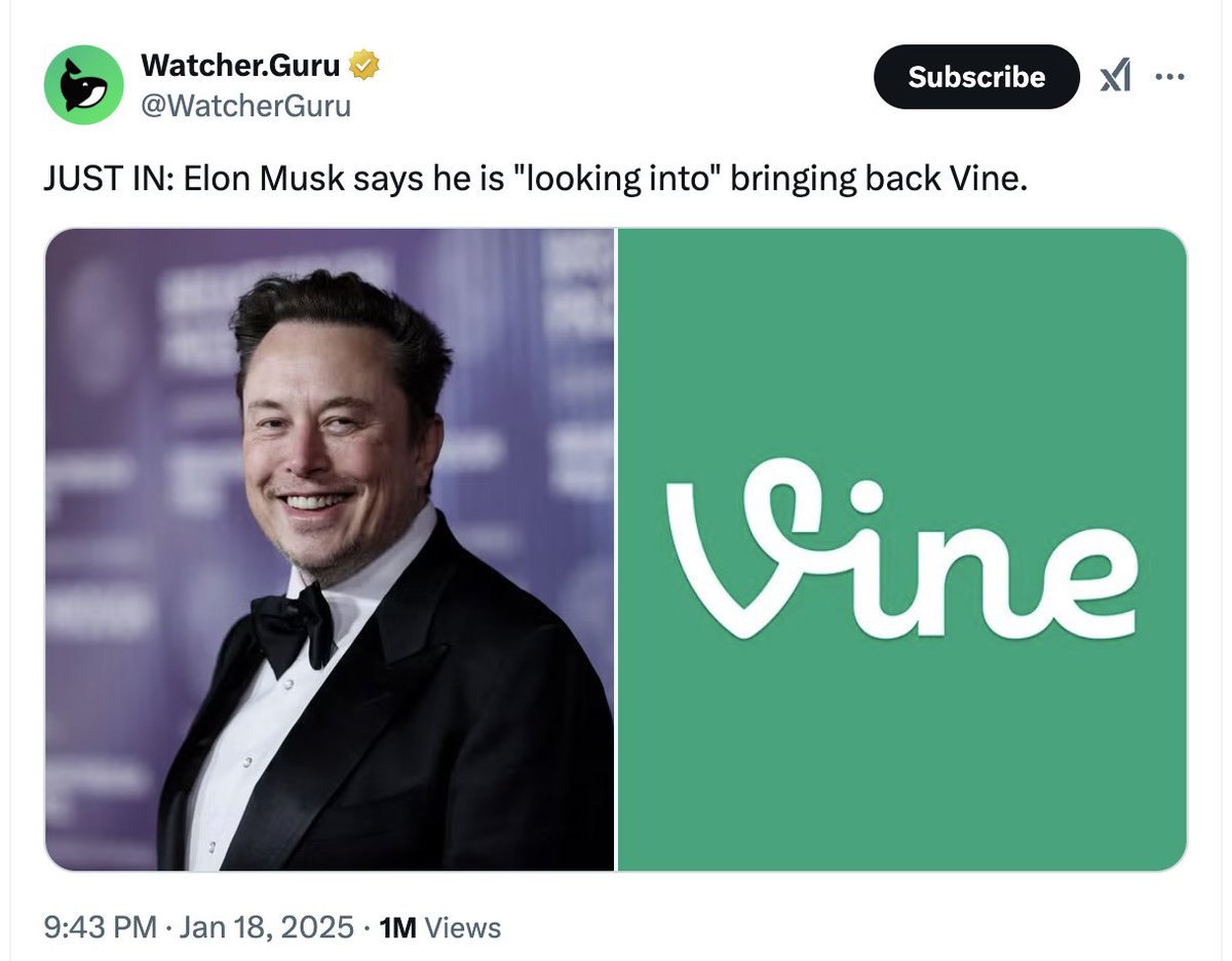 Bringing back $Vine. @rus