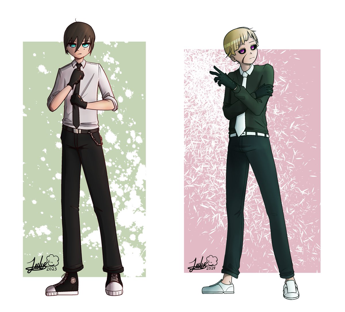 JulieNastika's tweet photo. Here's a couple of drawings I've done for @derated_ over the years :3 https://t.co/BDX4V9ge2G